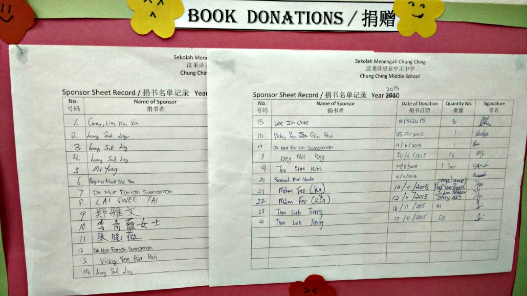 donation of book